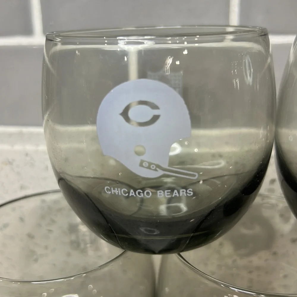 Set of 5 NFL Chicago Bears Short Glasses